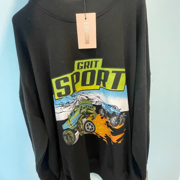 Missguided Oversized Grit Sport Sweater - Picture 2 of 2